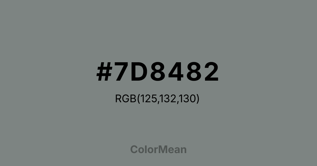 #7D8482 color swatch