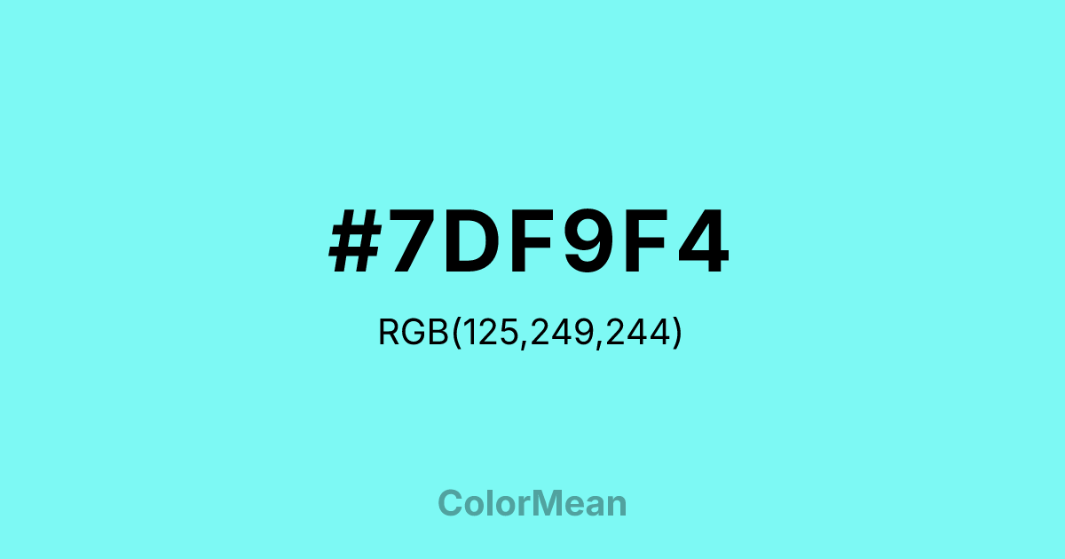 #7DF9F4 color swatch