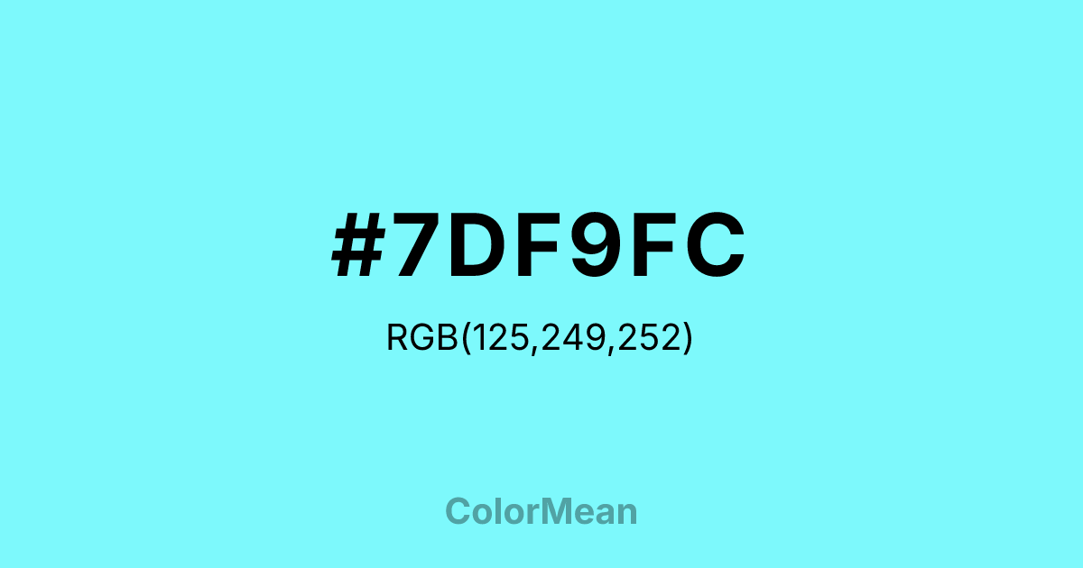 #7DF9FC color swatch