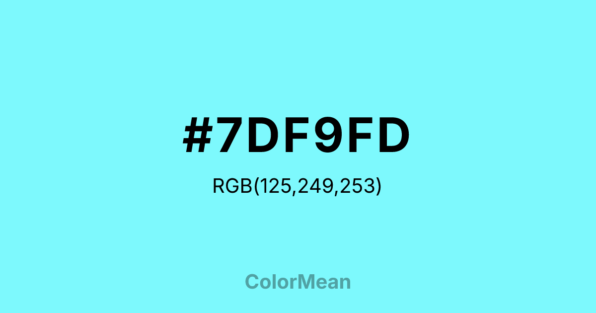 #7DF9FD color swatch