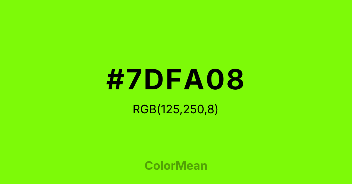 #7DFA08 color swatch