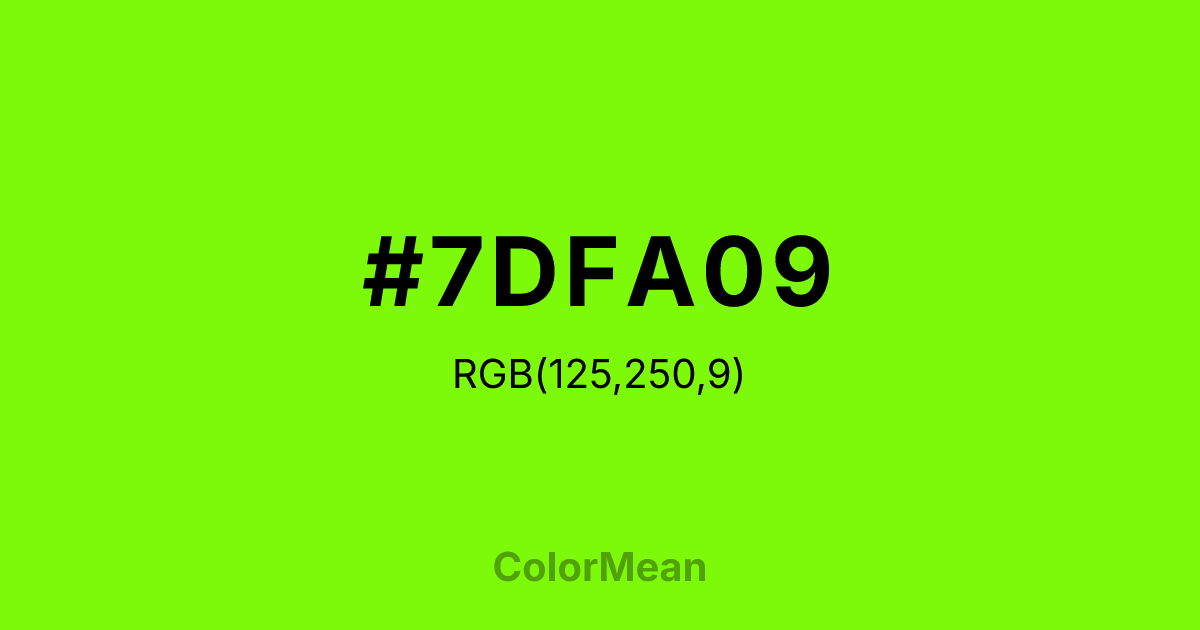 #7DFA09 color swatch