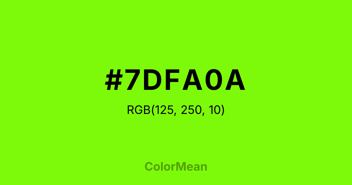 #7DFA0A color swatch