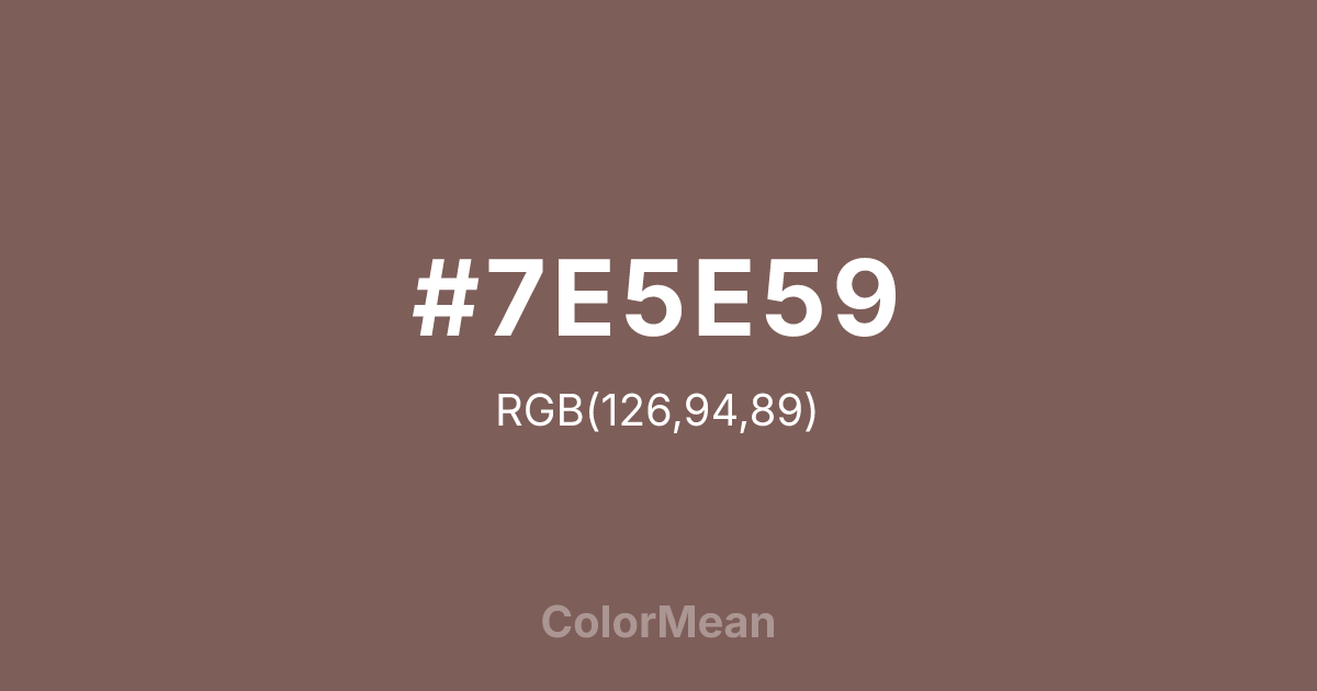 #7E5E59 color swatch