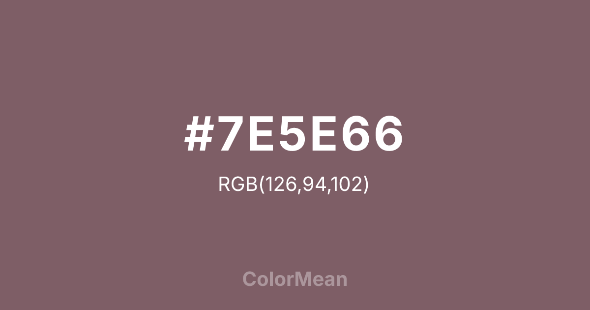 #7E5E66 color swatch