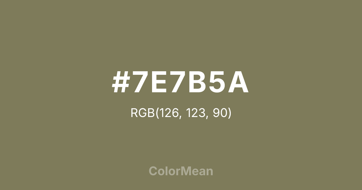 #7E7B5A color swatch