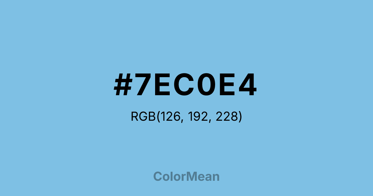 #7EC0E4 color swatch