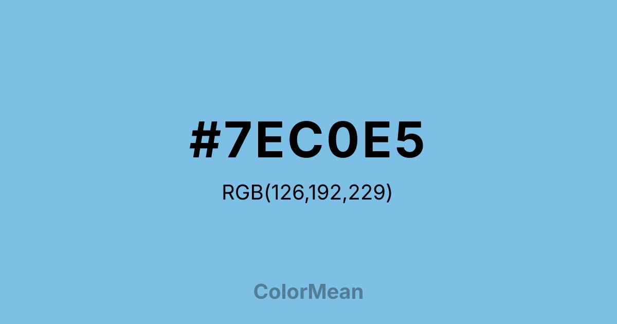 #7EC0E5 color swatch