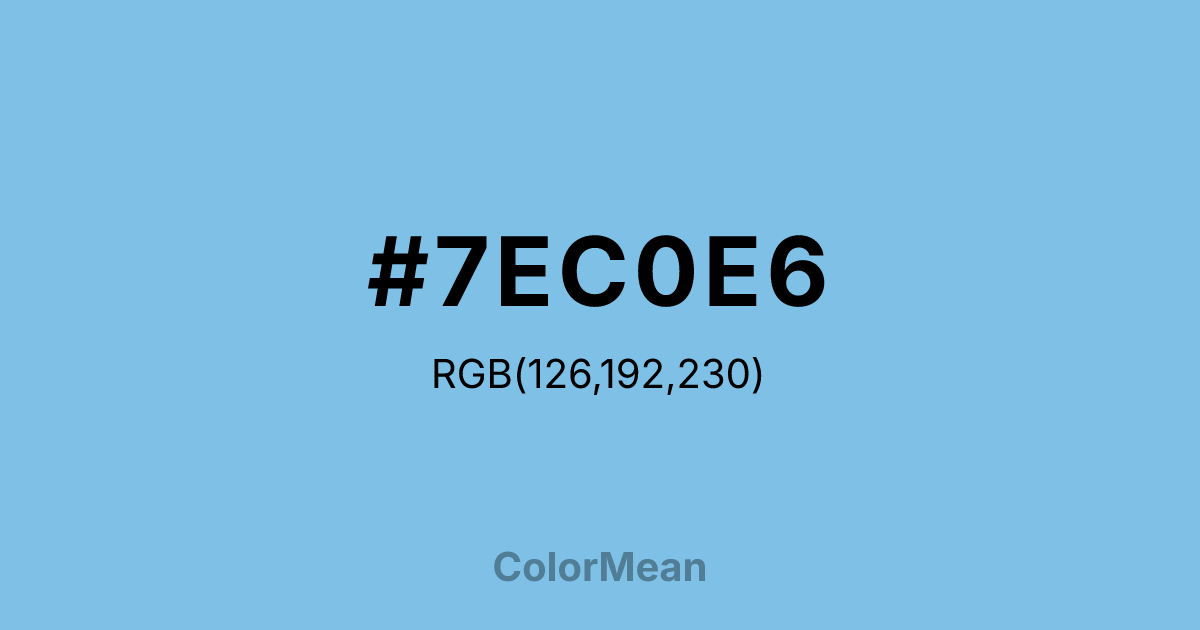 #7EC0E6 color swatch