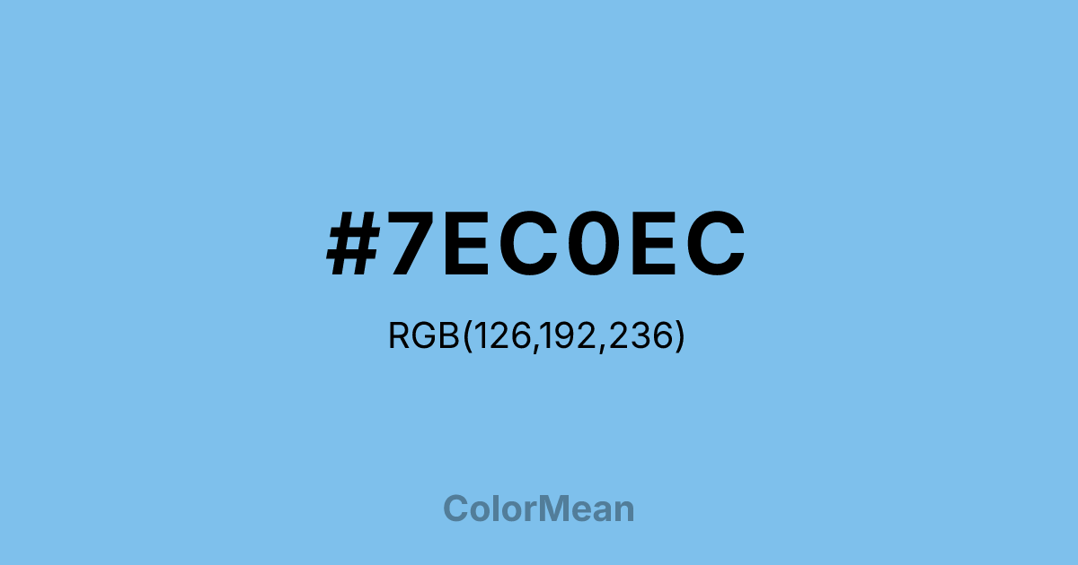 #7EC0EC color swatch