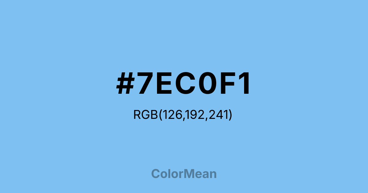 #7EC0F1 color swatch