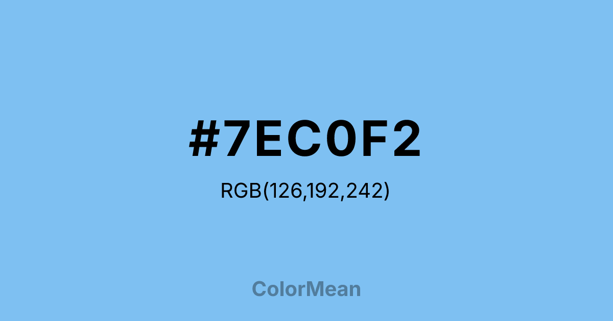 #7EC0F2 color swatch