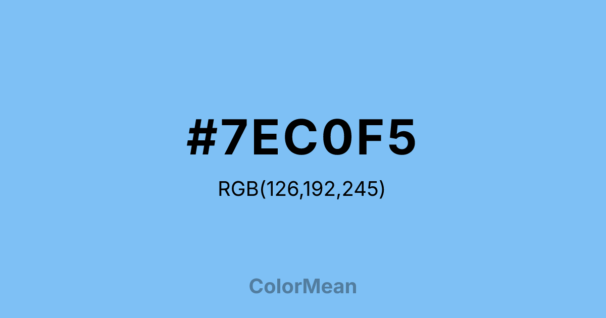 #7EC0F5 color swatch