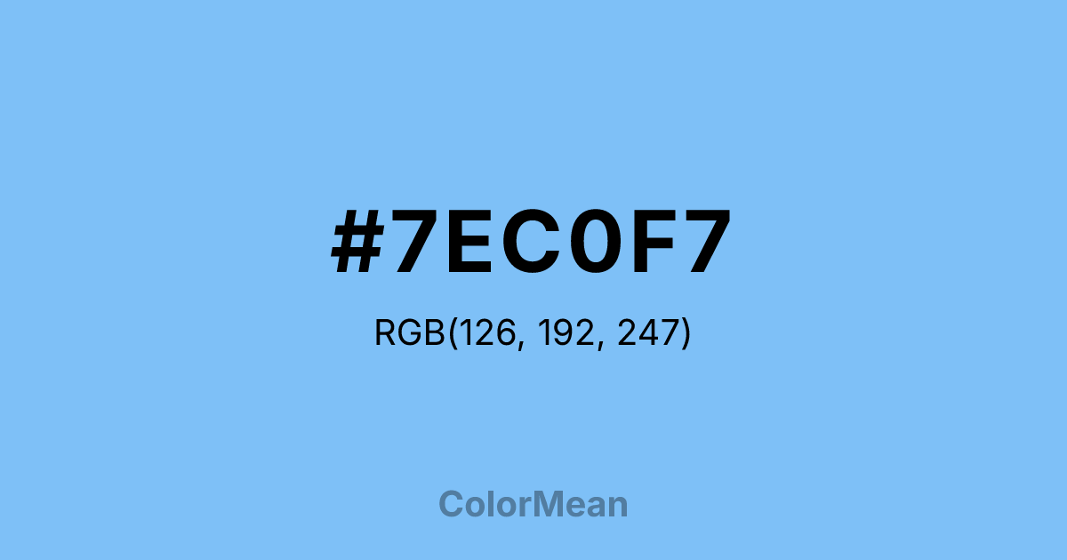 #7EC0F7 color swatch