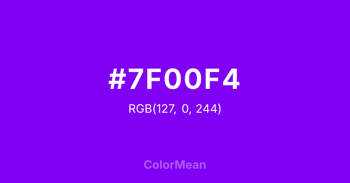 #7F00F4 color swatch