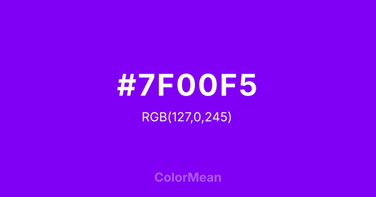 #7F00F5 color swatch