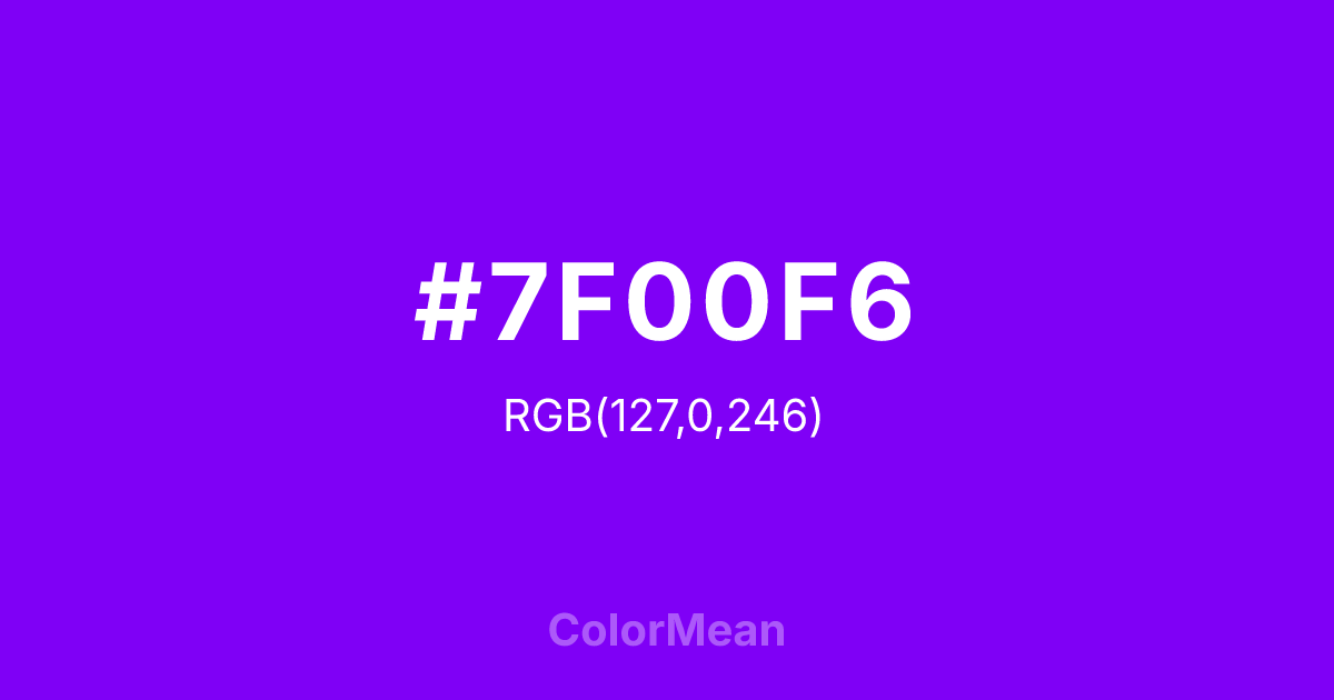 #7F00F6 color swatch