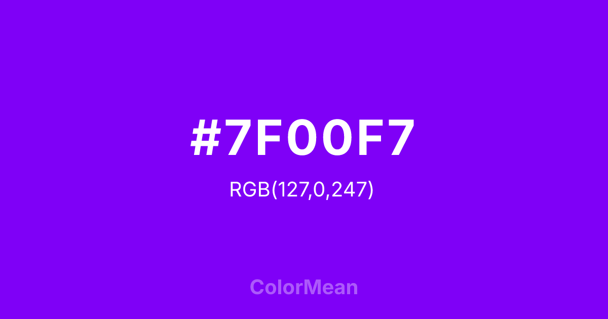 #7F00F7 color swatch