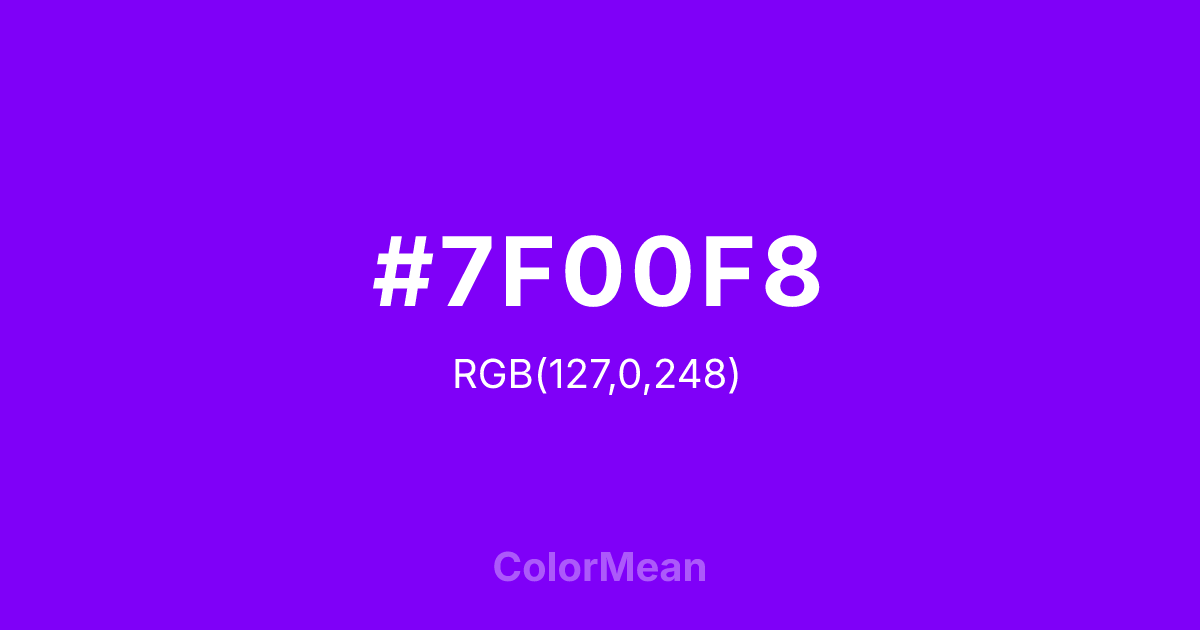#7F00F8 color swatch