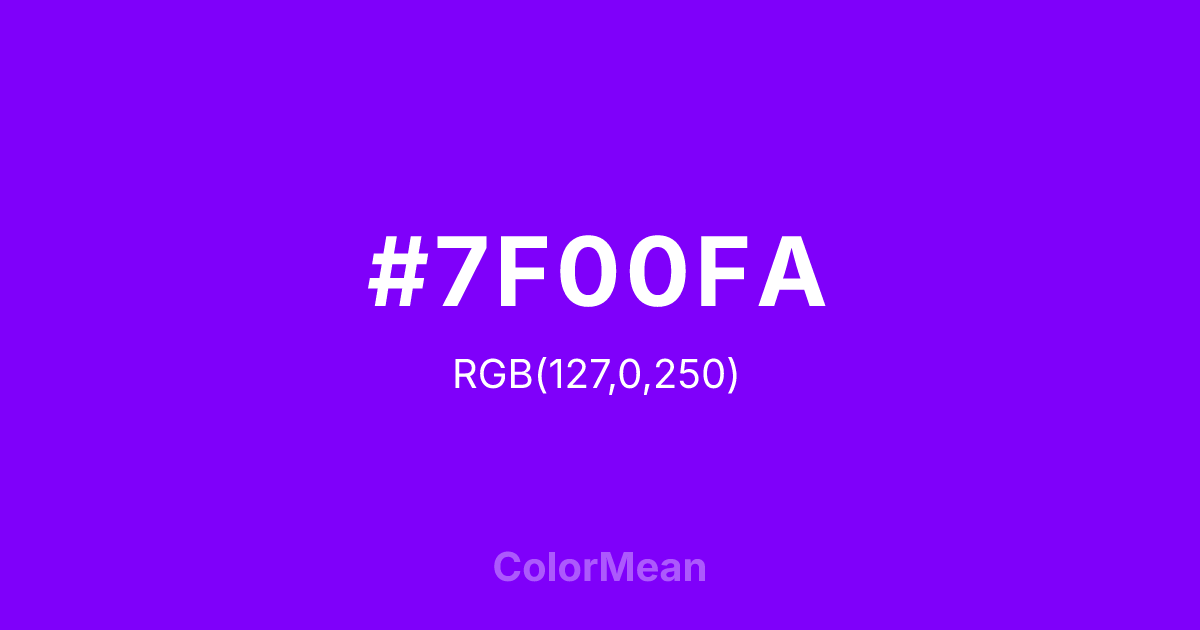 #7F00FA color swatch