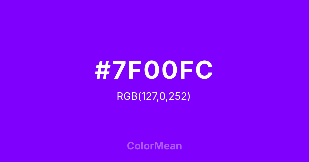 #7F00FC color swatch
