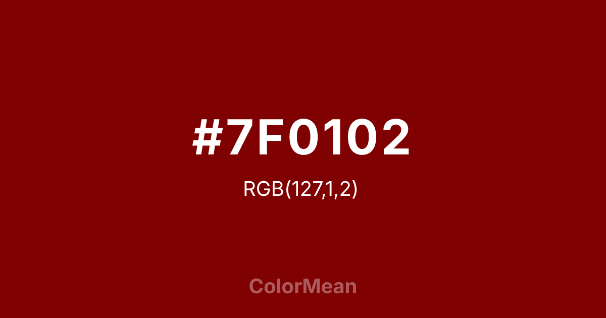 #7F0102 color swatch