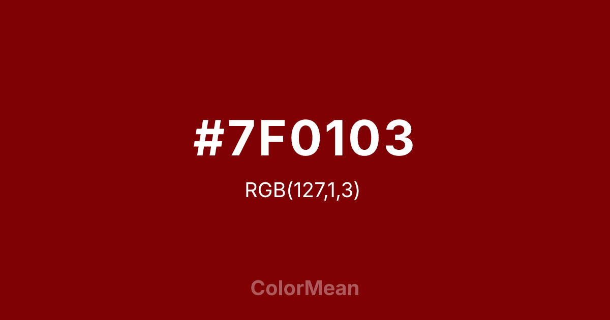 #7F0103 color swatch