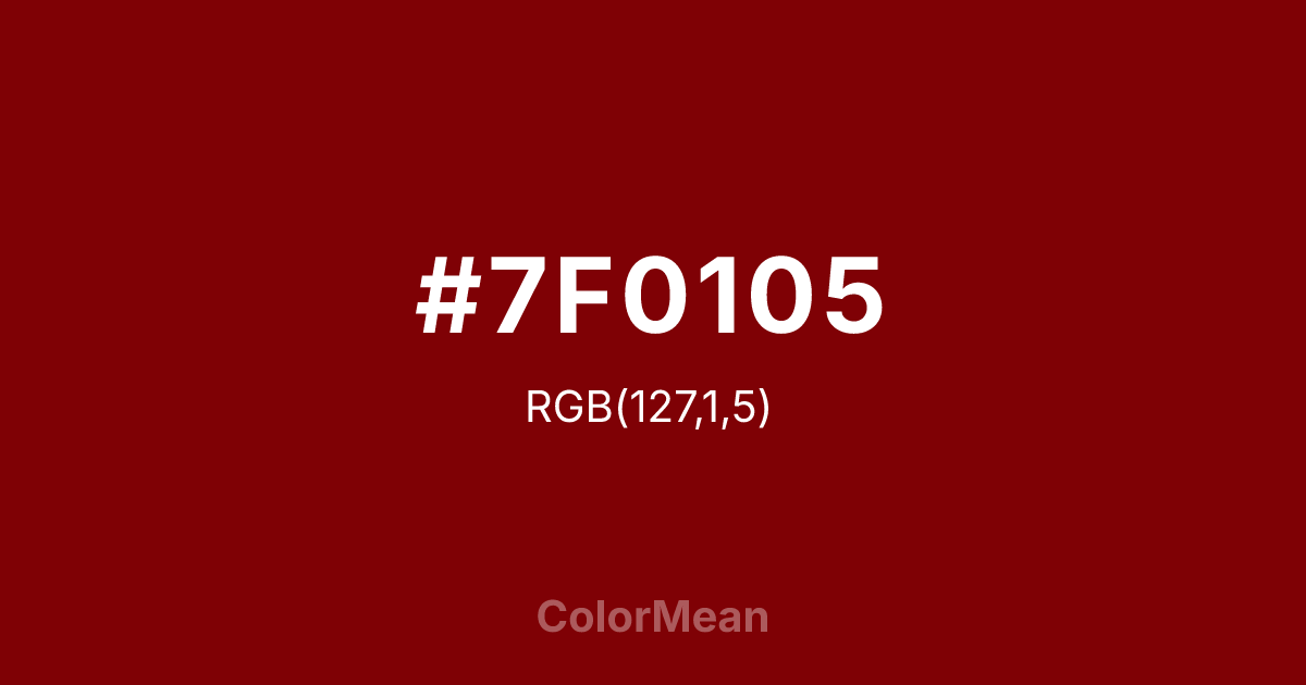 #7F0105 color swatch