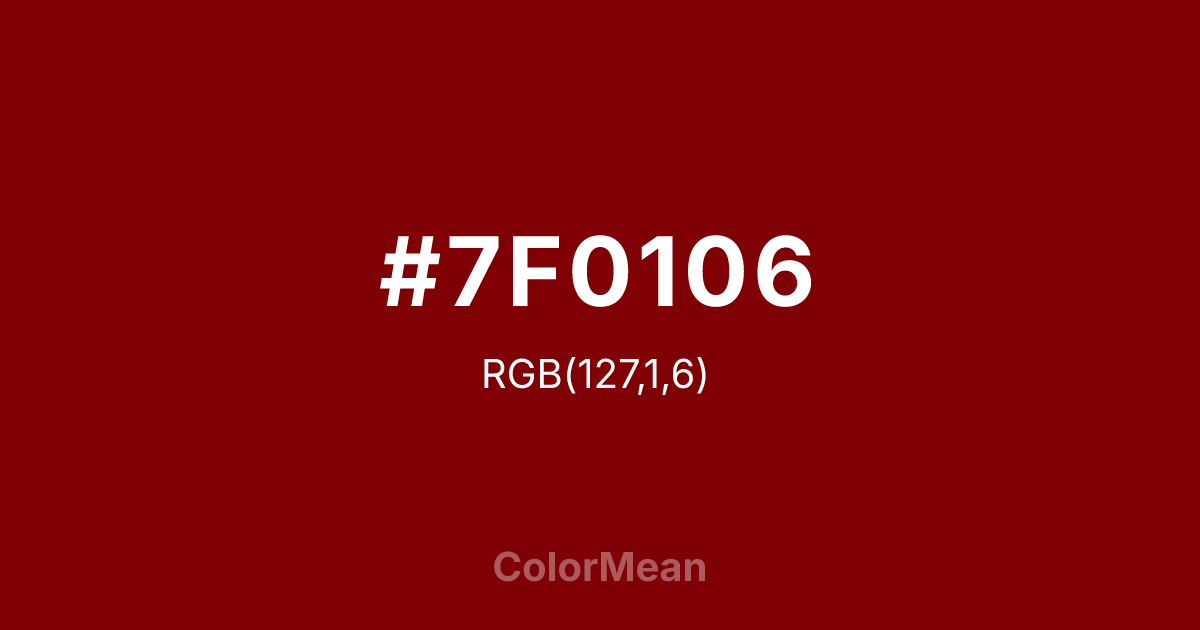 #7F0106 color swatch
