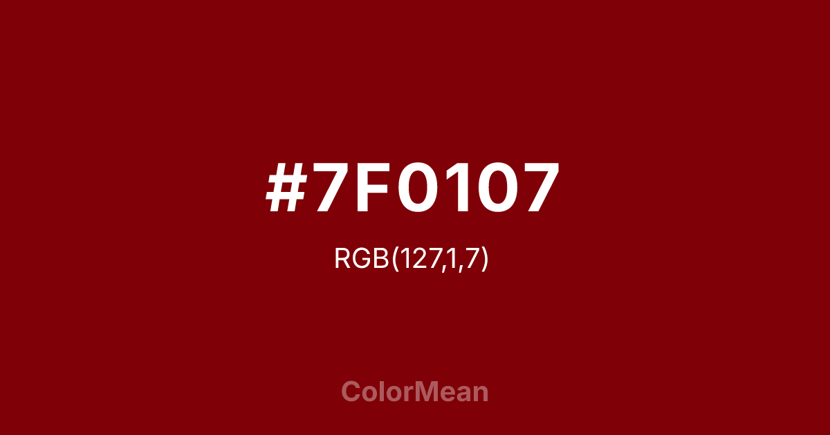 #7F0107 color swatch