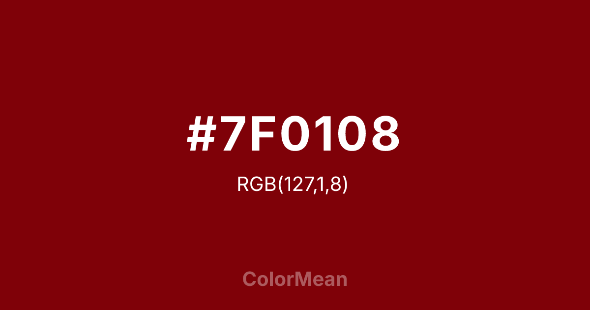 #7F0108 color swatch