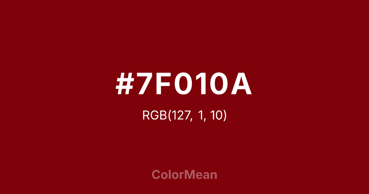 #7F010A color swatch