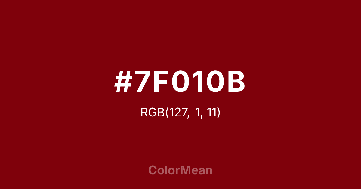 #7F010B color swatch