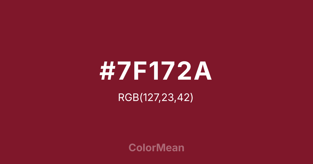 #7F172A color swatch