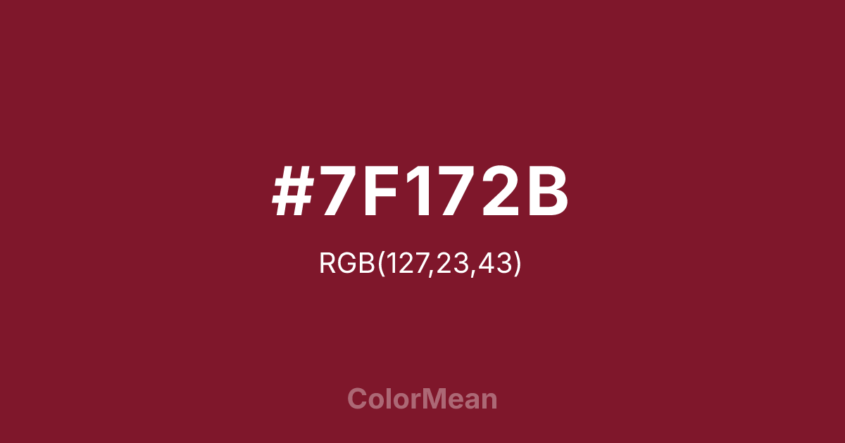 #7F172B color swatch