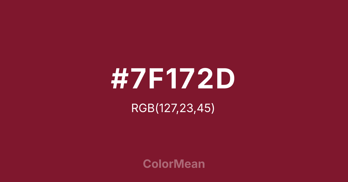 #7F172D color swatch