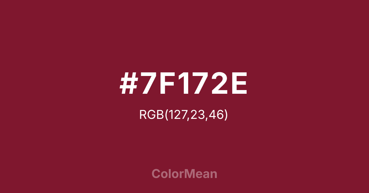 #7F172E color swatch