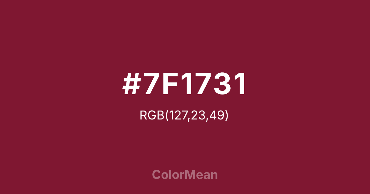 #7F1731 color swatch