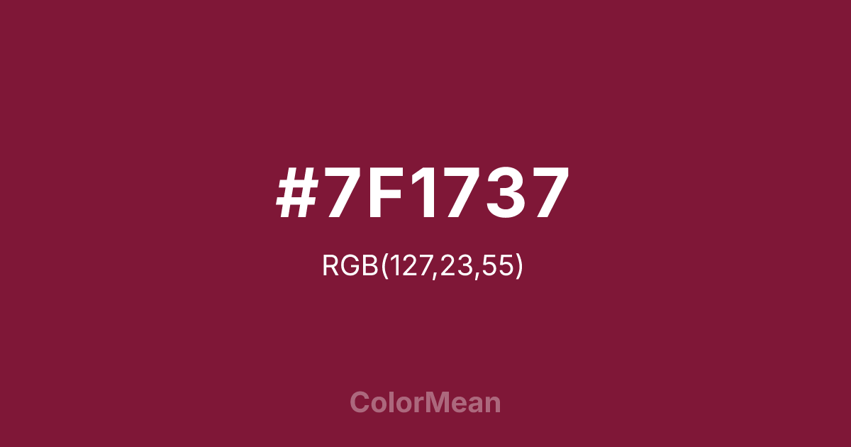 #7F1737 color swatch