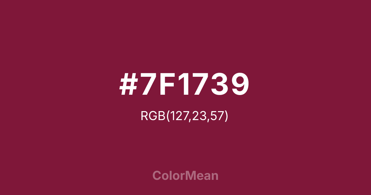 #7F1739 color swatch