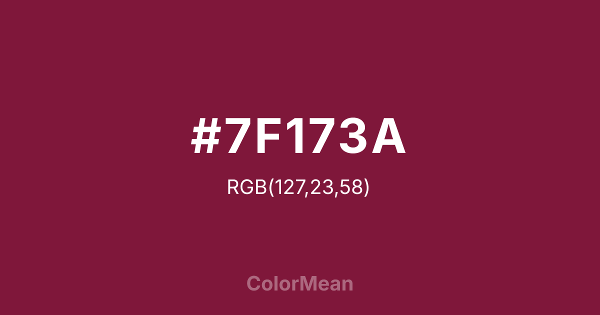 #7F173A color swatch
