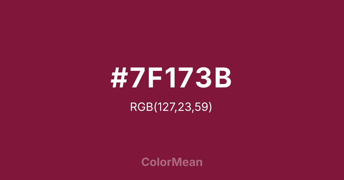 #7F173B color swatch