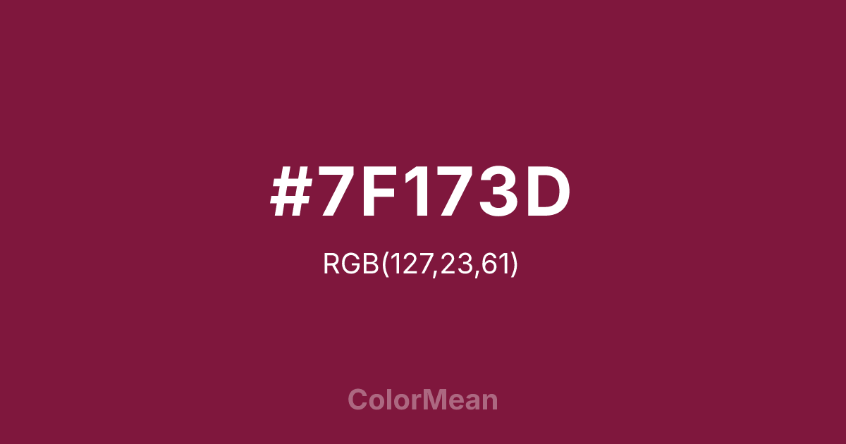 #7F173D color swatch