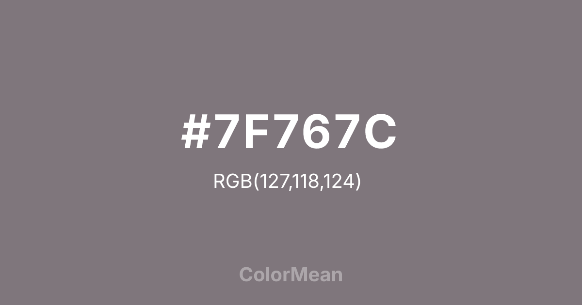 #7F767C color swatch