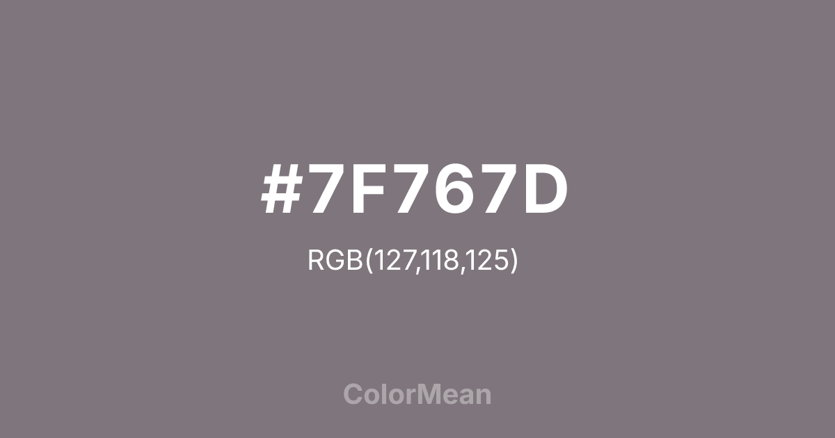 #7F767D color swatch