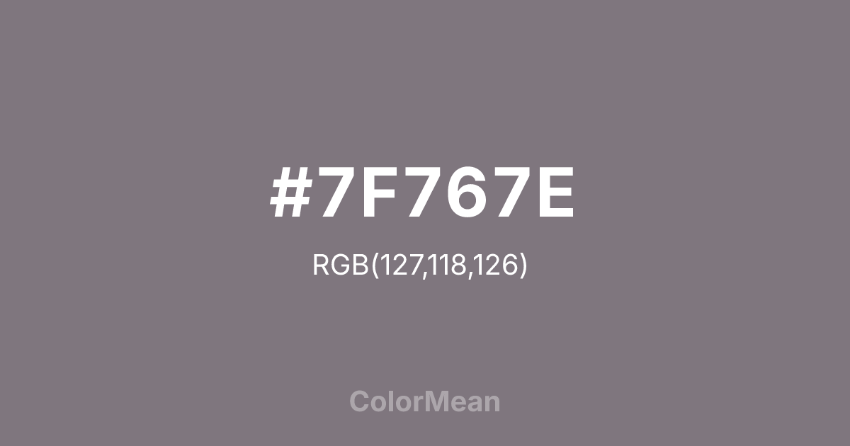 #7F767E color swatch