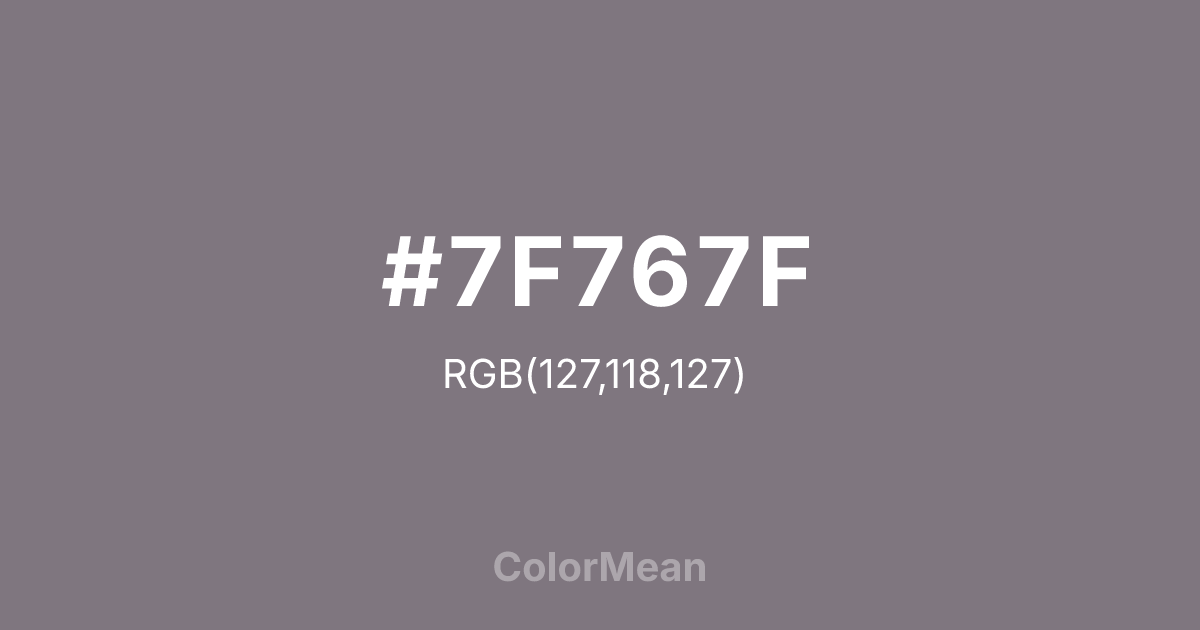 #7F767F color swatch