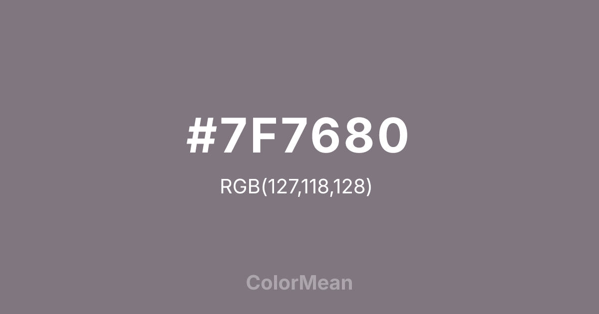 #7F7680 color swatch