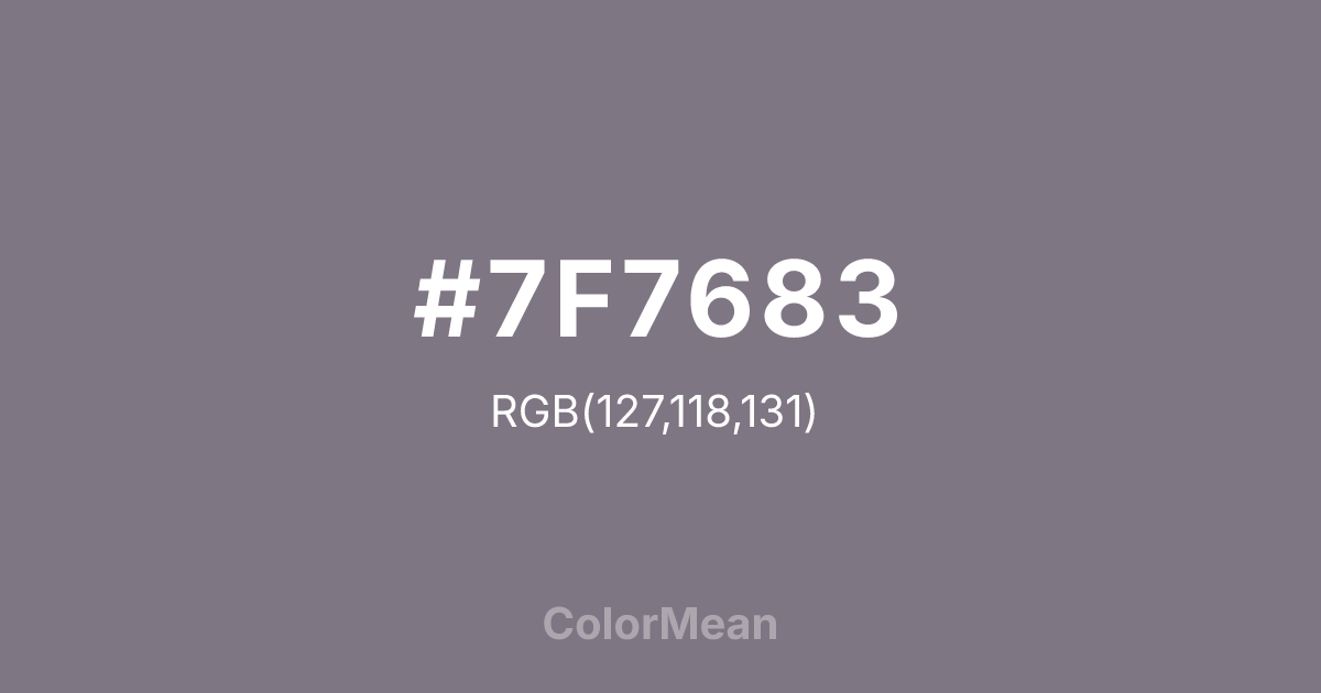 #7F7683 color swatch