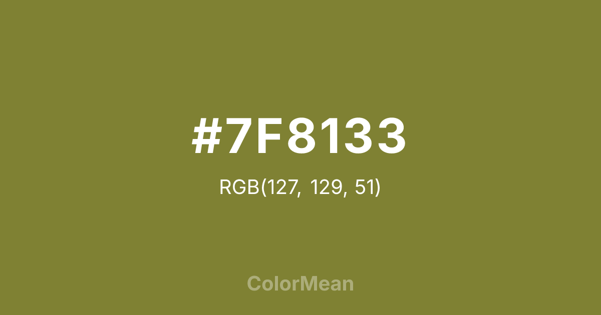 #7F8133 color swatch